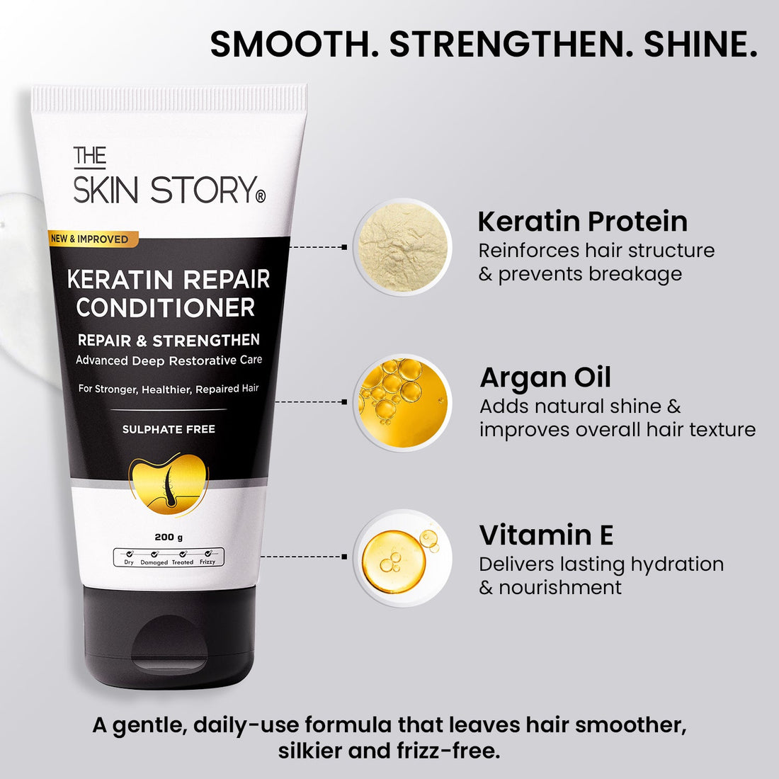 Sulphate Free Keratin Repair Conditioner - The Skin Story - Conditioner