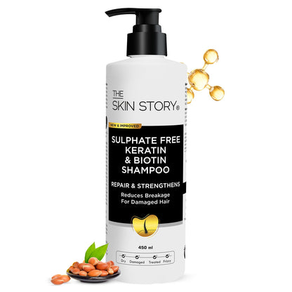 Sulphate Free Keratin Shampoo - Damage Reapir - The Skin Story - 