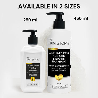 Sulphate Free Keratin Shampoo - Damage Reapir - The Skin Story - 