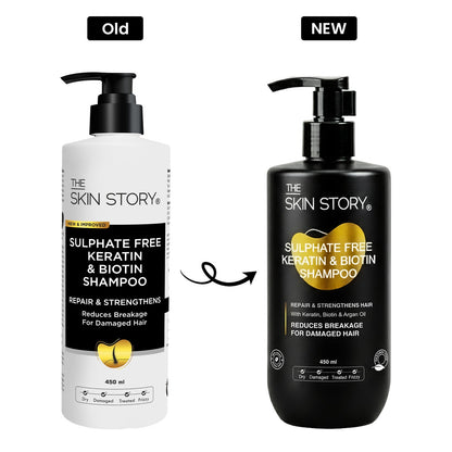 Sulphate Free Keratin Shampoo - Damage Repair - The Skin Story - 