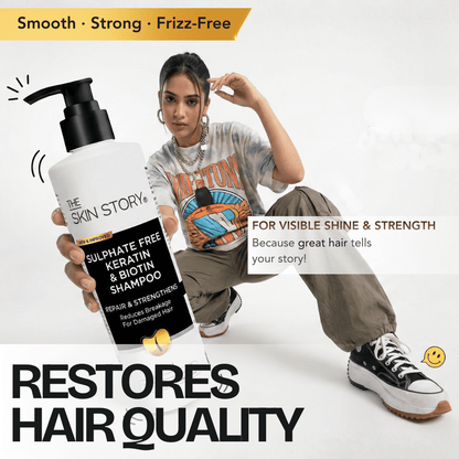 Sulphate Free Keratin Shampoo - Damage Repair - The Skin Story - 