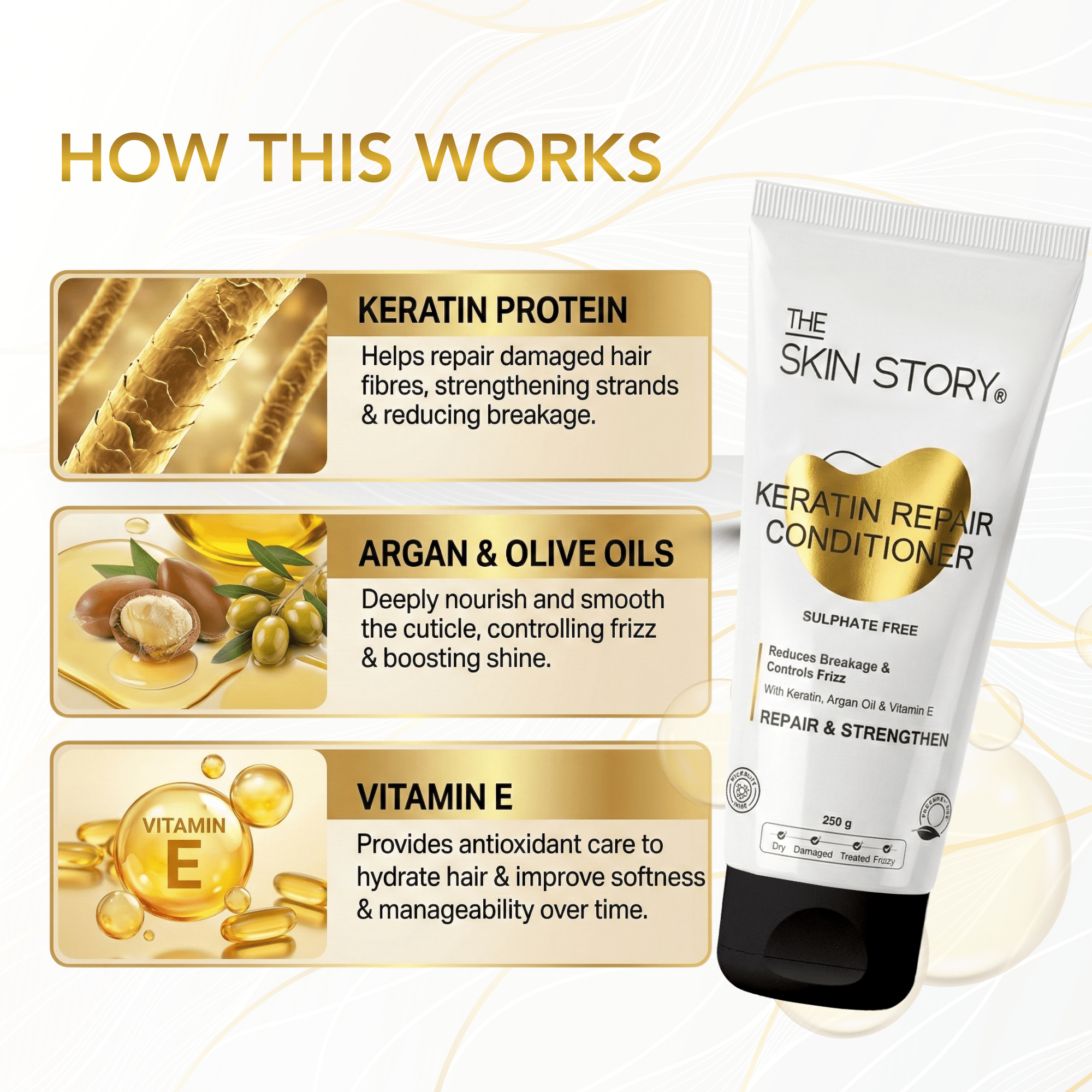 Sulphate Free Shampoo &amp; Conditioner For Dry &amp; Damaged Hair - The Skin Story - 