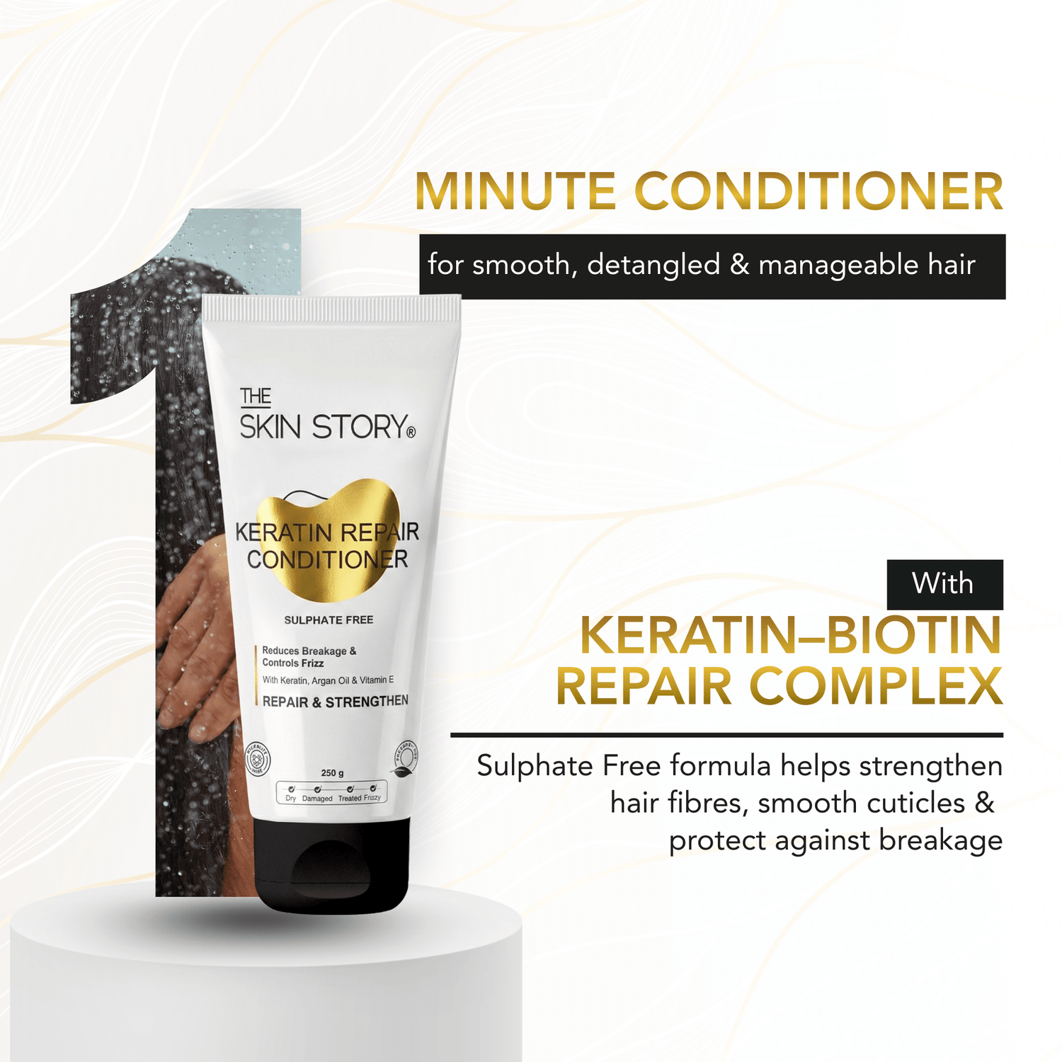 Sulphate Free Shampoo &amp; Conditioner For Dry &amp; Damaged Hair - The Skin Story - 
