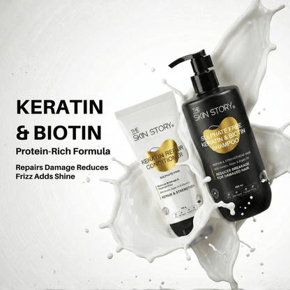 Sulphate Free Shampoo &amp; Conditioner For Dry &amp; Damaged Hair - The Skin Story - 