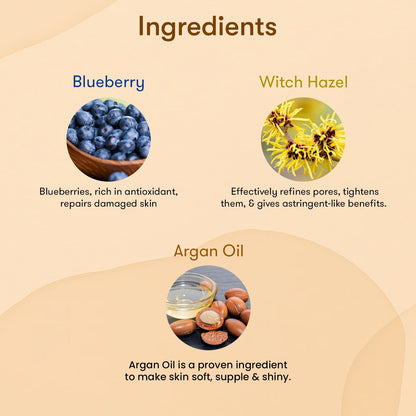 The Skin Story Simple Skincare Trio (CTM) (The Skin Story Blueberry Facewash, 100g The Skin Story Witch Hazel Toner, 100ml The Skin Story Argan Infinity Cream, 50g) - The Skin Story - Skincare Combo