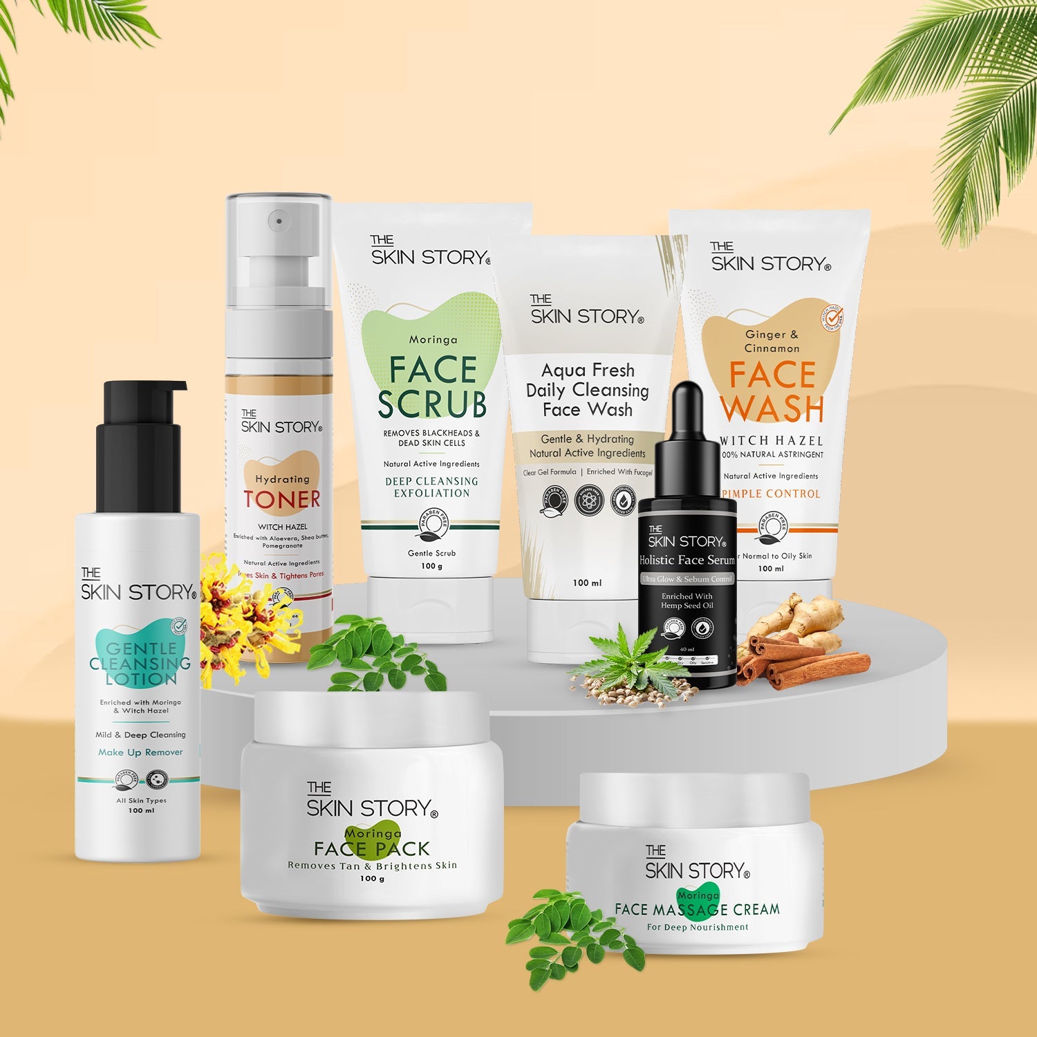 The Skin Story Simple Skincare Trio (CTM) (The Skin Story Blueberry Facewash, 100g The Skin Story Witch Hazel Toner, 100ml The Skin Story Argan Infinity Cream, 50g) - The Skin Story - Skincare Combo