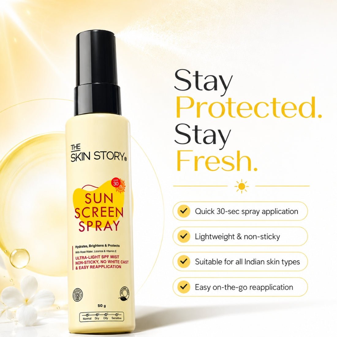 The Skin Story Sunscreen Spray, 50ml - The Skin Story - 