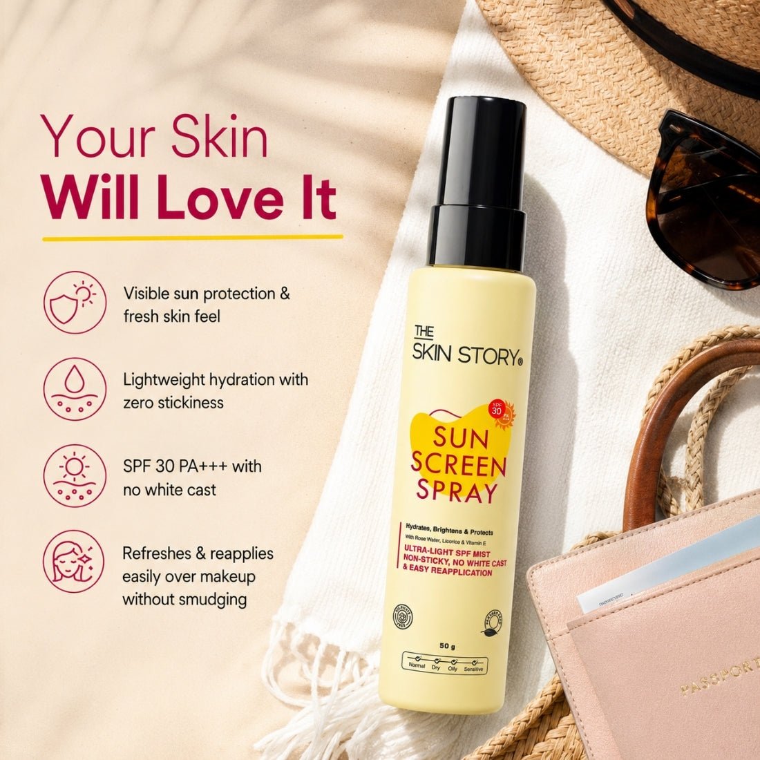 The Skin Story Sunscreen Spray, 50ml - The Skin Story - 