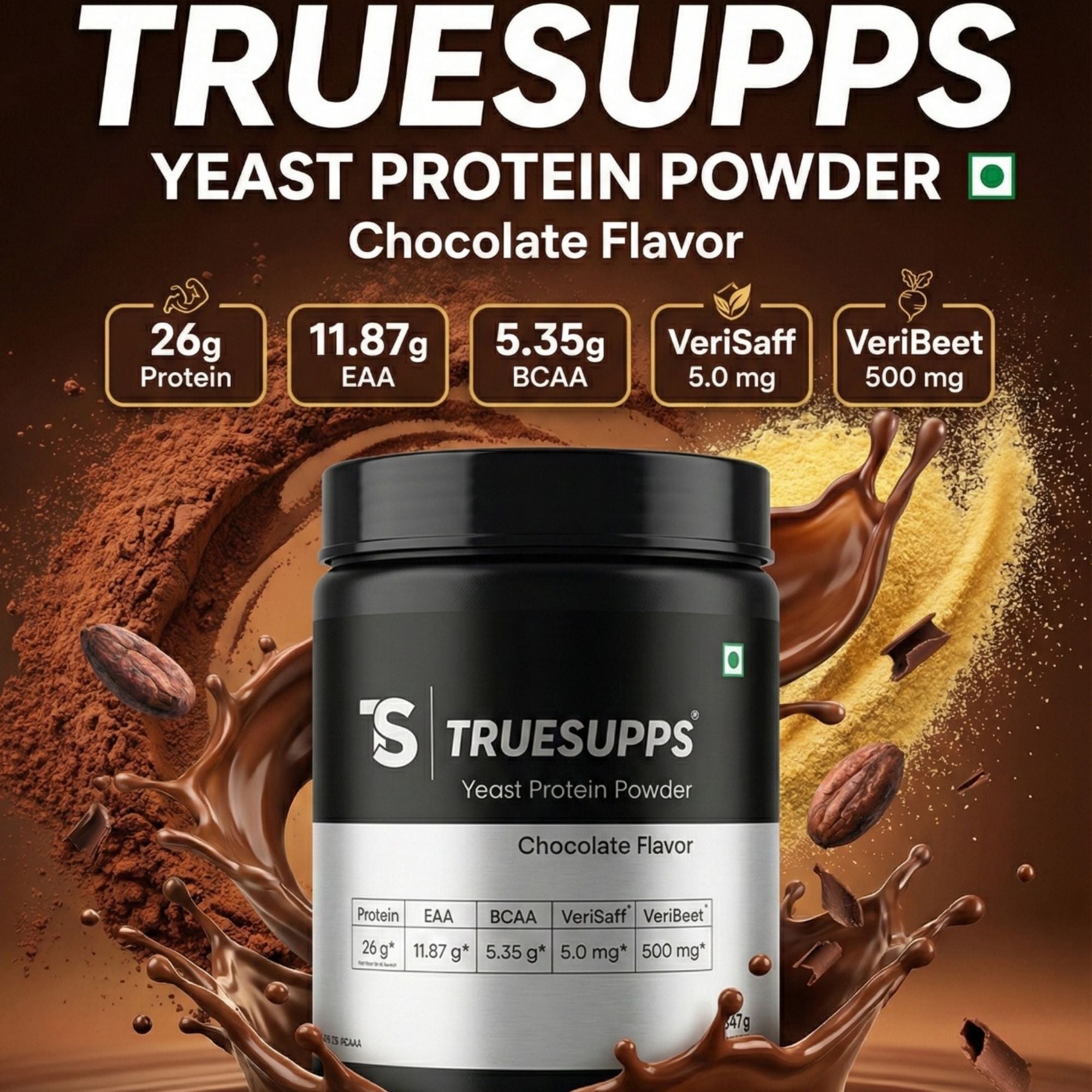 Yeast Protein Powder Chocolate 40g per serve - The Skin Story - 