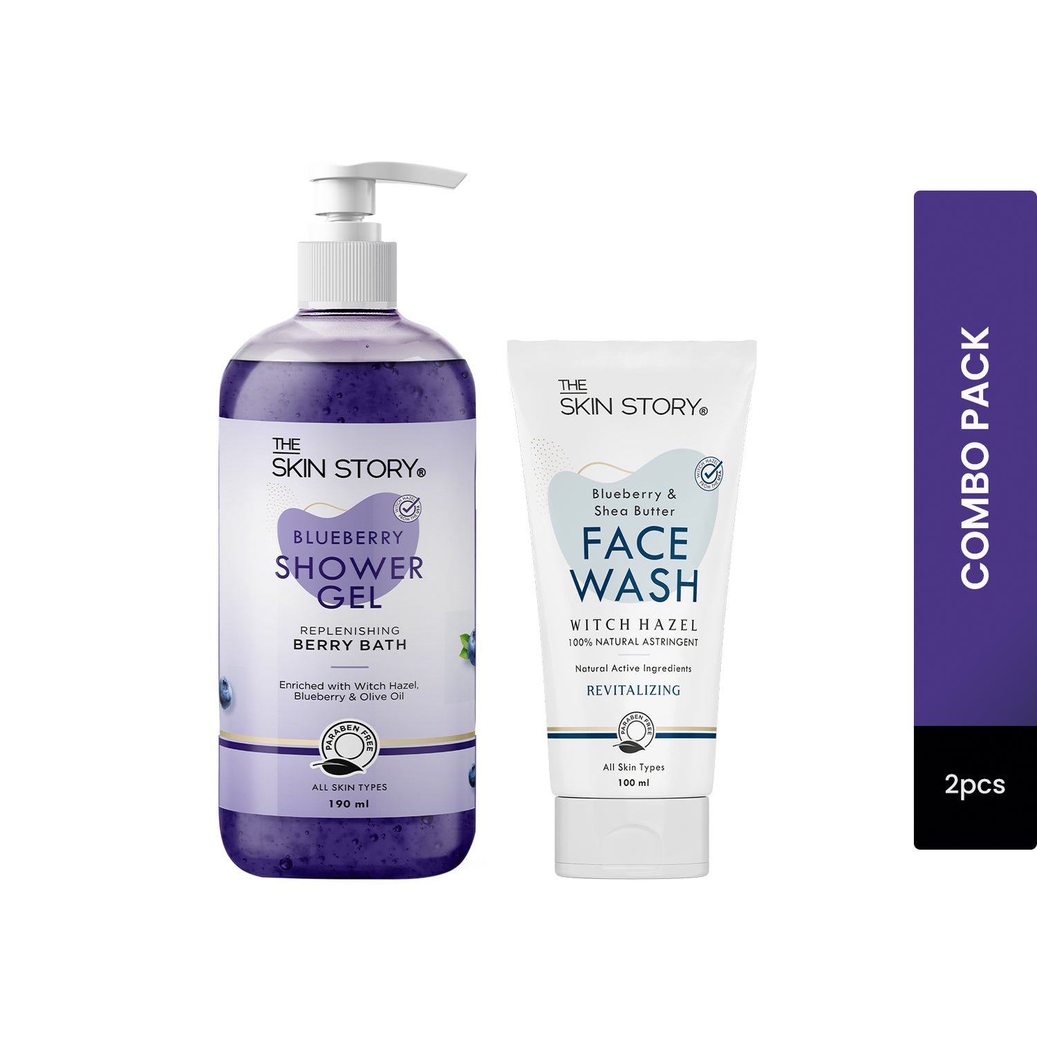 Glowing Skin Kit ( Blueberry Facewash + Blueberry Bodywash) | Soft &amp; Glowing Skin | Blueberry &amp; Shea Butter