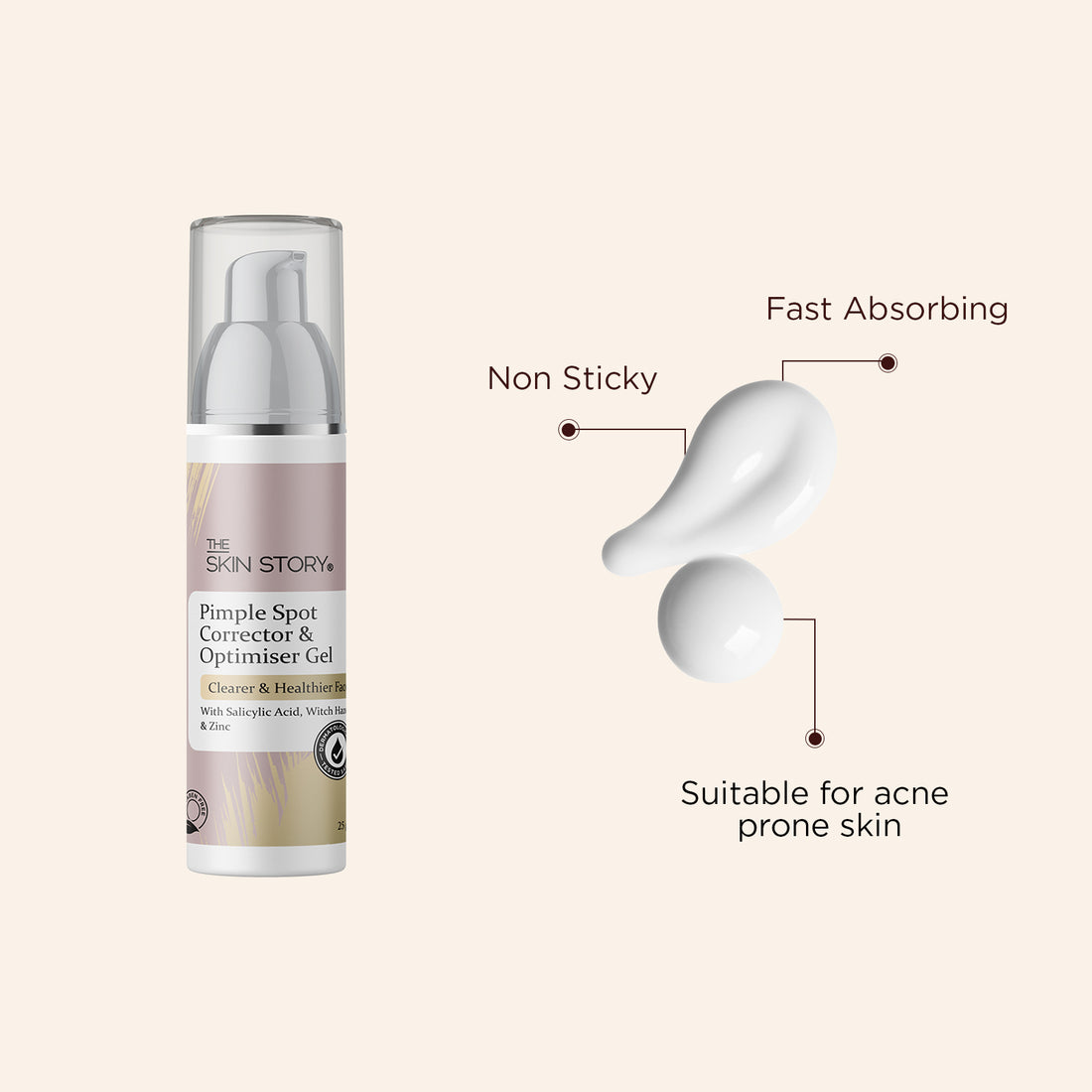 Pimple &amp; Acne Corrector Gel | Dark Spots Removal | For Pimple &amp; Acne | Salicylic Acid, Witch Hazel &amp; Zinc | 25g